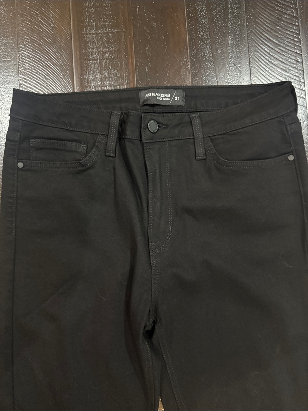 Just Black Women’s High Rise Distressed Black Jeans - Skinny